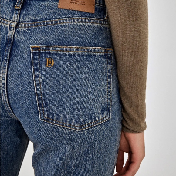 No.6| High Waisted Straight Full Length Denim - Picture 6 of 8